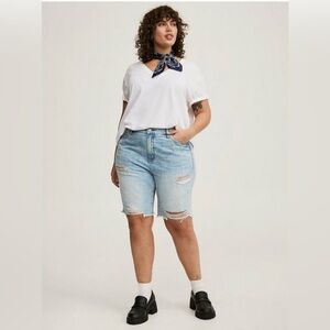 TORRID Perfect Bermuda High-Rise Denim Shorts NWT